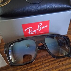 Ray-Ban DRIFTER w/ Grey Striped Frame And Light Gray Gradient Lenses. Brand New